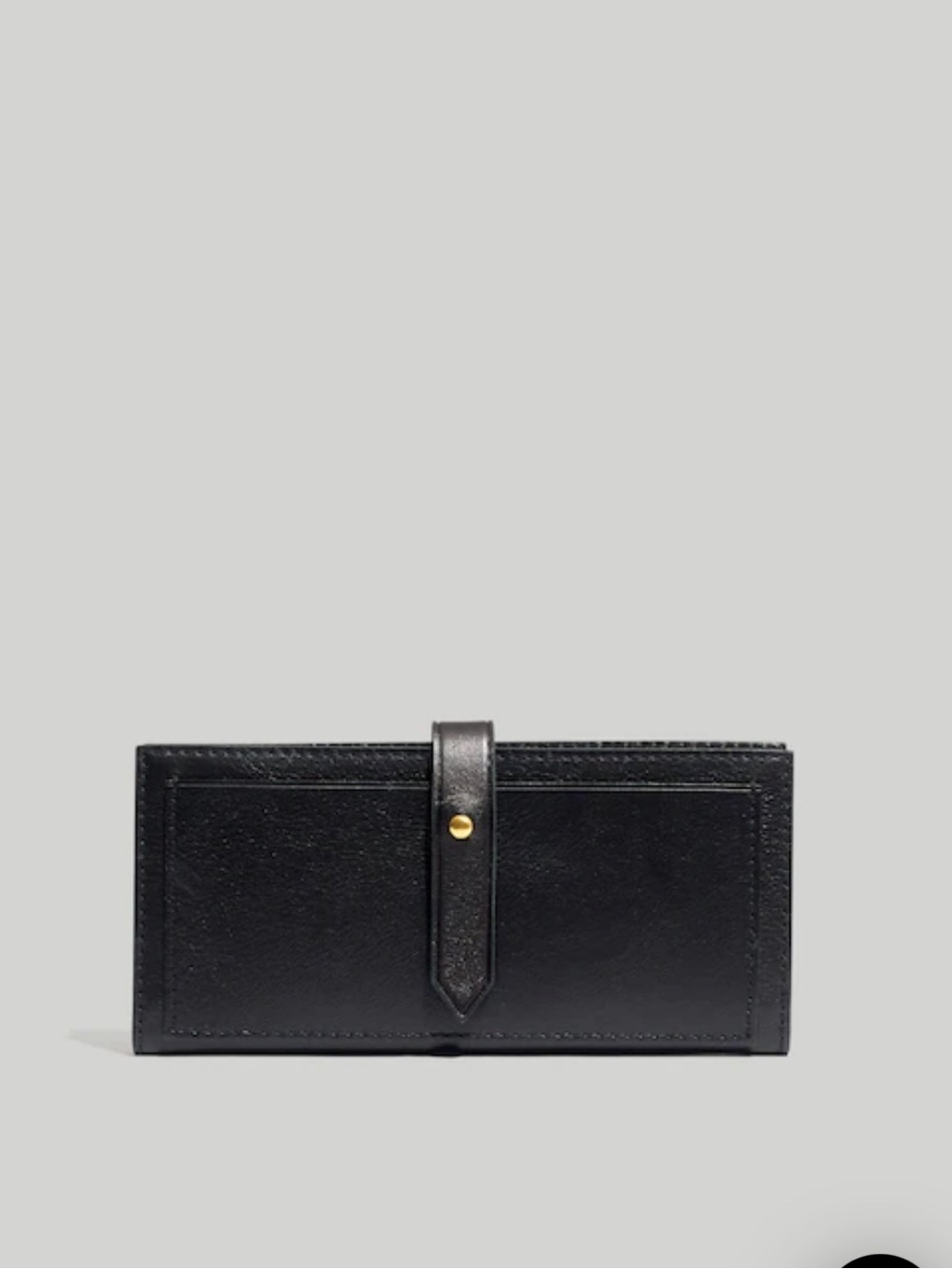 Madewell The Leather Post Wallet - True Black